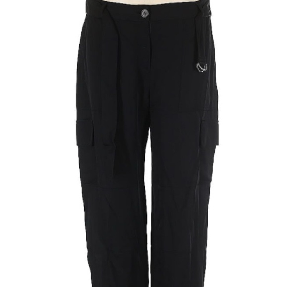 Theory Black Hannon Silk Cargo Pants - Picture 6 of 10